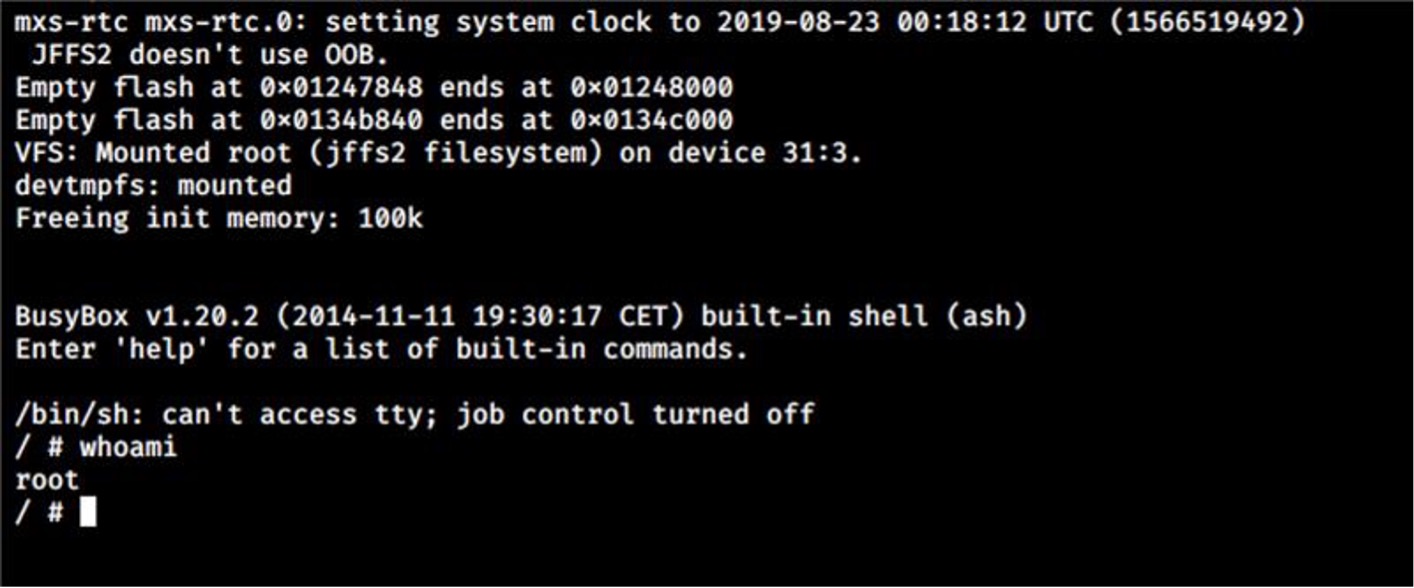 root shell after bootloader