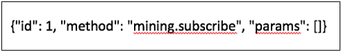 Stratum subscription request parameters