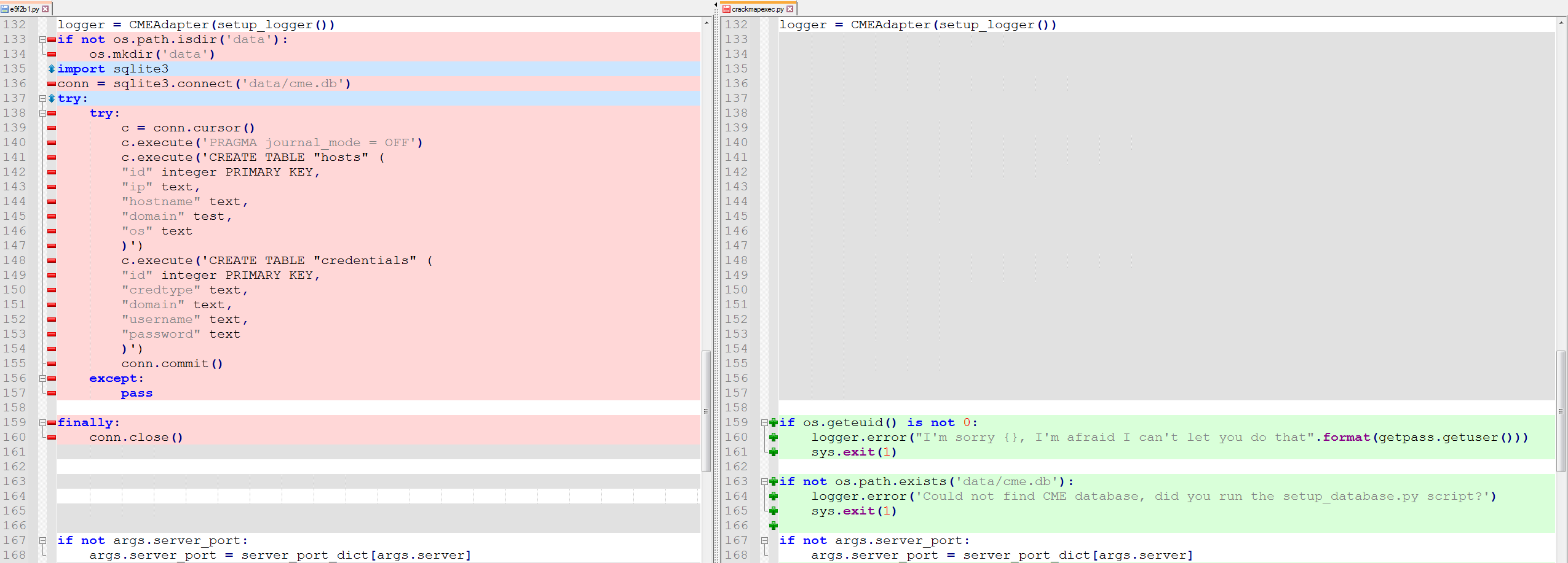 Modified CRACKMAPEXEC with inclusion of setup_database.py code