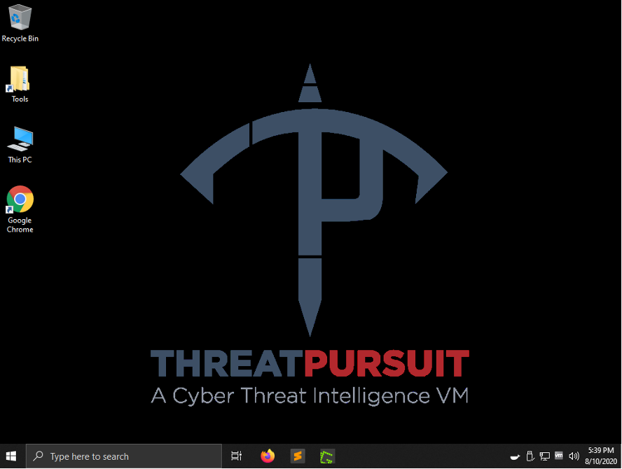 ThreatPursuit VM desktop installed