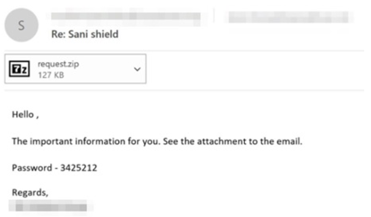 UNC2420 MOUSEISLAND Phishing Email