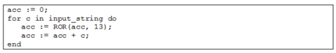 Figure 1: ROR-13 Pseudocode