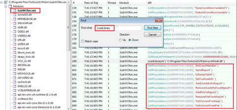 Performing dynamic analysis of SubWCRev.exe